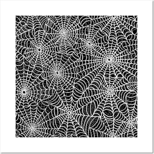 Spiderwebs - Black & White Posters and Art